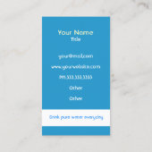 Wasserfilter Visitenkarten Visitenkarte (Rückseite)