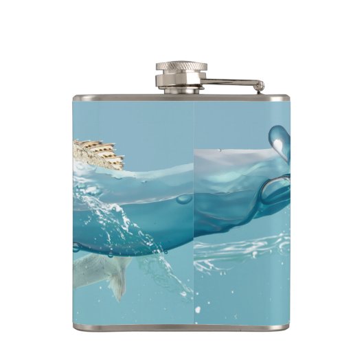 Wasserfisch Flachmann (Rückseite)