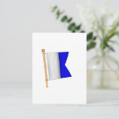Wasserflagge "A" Postkarte (Stehend Vorderseite)