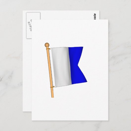 Wasserflagge "A" Postkarte (Vorne/Hinten)