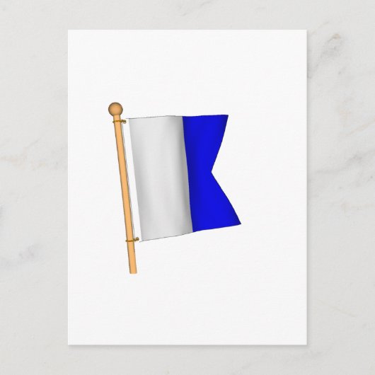 Wasserflagge "A" Postkarte (Vorderseite)