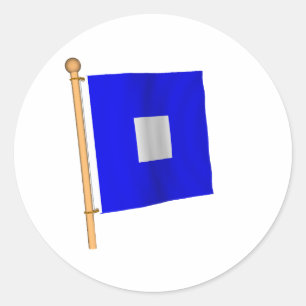 Wasserflagge "P" Runder Aufkleber