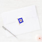 Wasserflagge "W" Runder Aufkleber (Umschlag)
