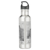 Wasserflasche 1924 Ursprüngliche Architektur Sketc Edelstahlflasche (Rückseite)