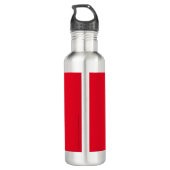 Wasserflasche 24 oz - Bourbon Legend Ovals auf Red Edelstahlflasche (Rückseite)
