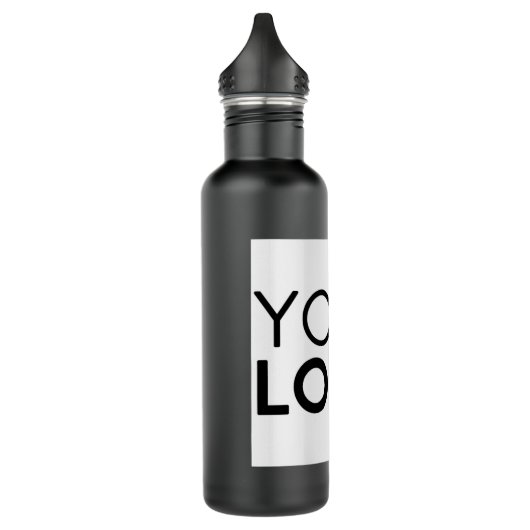 Wasserflasche (24 oz) - Matte Black Edelstahlflasche (Links)