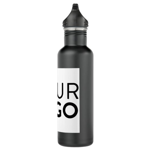 Wasserflasche (24 oz) - Matte Black Edelstahlflasche (Rechts)