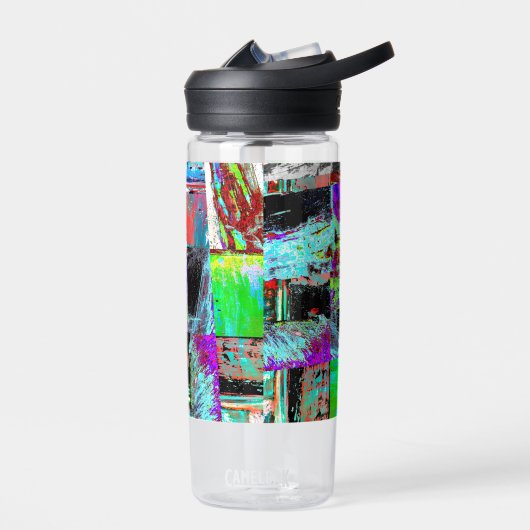 Wasserflasche – Abstrakter Raster Trinkflasche (Links)