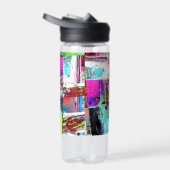 Wasserflasche – Abstrakter Raster Trinkflasche (Rechts)