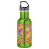 Wasserflasche, abstraktes farbiges Design Edelstahlflasche (Rückseite)