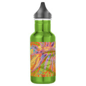 Wasserflasche, abstraktes farbiges Design Edelstahlflasche (Links)