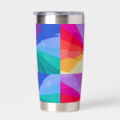 Wasserflasche auf abstraktem Muster Thermobecher (Rechts)