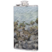 Wasserflasche aus Edelstahl Flachmann (Links)