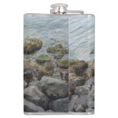 Wasserflasche aus Edelstahl Flachmann (Rückseite)