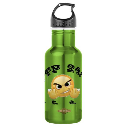 Wasserflasche aus Edelstahl "FTP 24/7" (Vorderseite)