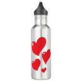 Wasserflasche aus rostfreiem Stahl in Herzform Edelstahlflasche (Links)