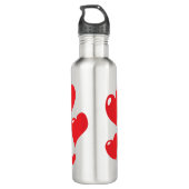 Wasserflasche aus rostfreiem Stahl in Herzform Edelstahlflasche (Rückseite)