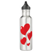 Wasserflasche aus rostfreiem Stahl in Herzform Edelstahlflasche (Rechts)