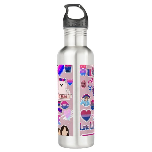 Wasserflasche Edelstahlflasche (Rückseite)