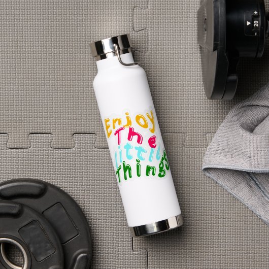 Wasserflasche Enjoy the Little Things Trinkflasche (Fitnessstudio (gedreht))