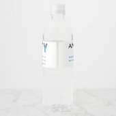 Wasserflasche-Etikett "Anyone Thirsty" Wasserflaschenetikett (Rückseite)