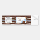 Wasserflasche Etikett Blaue Mod Mama Polka Dosen Autoaufkleber (Vorne)