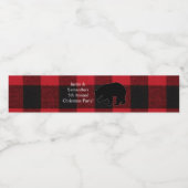 Wasserflasche - Etikett Karierter Bär (Einzelnes Label)