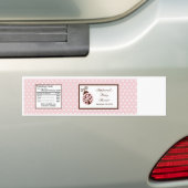 Wasserflasche Etikett Rosa Ladybug Autoaufkleber (Auf Auto)