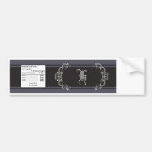 Wasserflasche Etikett Schwarze Krawatte Affäre Gra Autoaufkleber (Vorne)