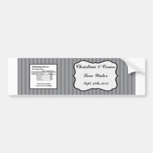 Wasserflasche Etikett Schwarzes Olive Grau Streife Autoaufkleber