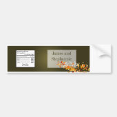 Wasserflasche Etikett Whimsical Braun Doppelrad Autoaufkleber (Vorne)