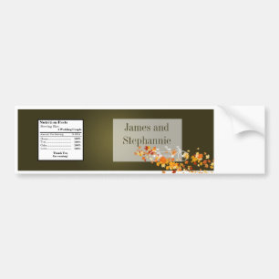 Wasserflasche Etikett Whimsical Braun Doppelrad Autoaufkleber