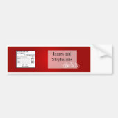 Wasserflasche Etikett Whimsical Red Double Bike Autoaufkleber (Vorne)