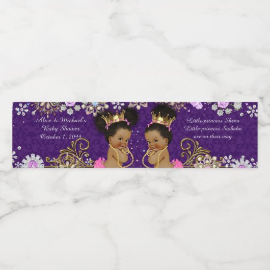 Wasserflasche Etikett Zwillingsafrikanisch, etnisc (Einzelnes Label)