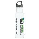 Wasserflasche FREQUENTMILER.COM Edelstahlflasche (Vorderseite)