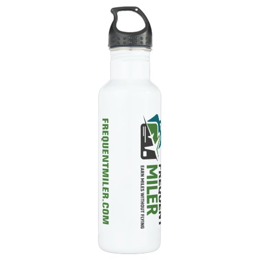 Wasserflasche FREQUENTMILER.COM Edelstahlflasche (Rückseite)
