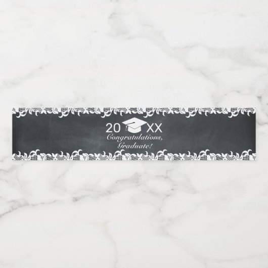 Wasserflasche für Abschluss, Tafel und Spitzen Wasserflaschenetikett (Einzelnes Label)