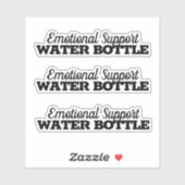 Wasserflasche für emotionale Unterstützung Aufkleber (Blatt)