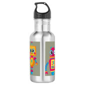 Wasserflasche für Junge mit Robotern (Rückseite)