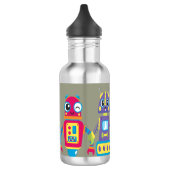 Wasserflasche für Junge mit Robotern (Links)