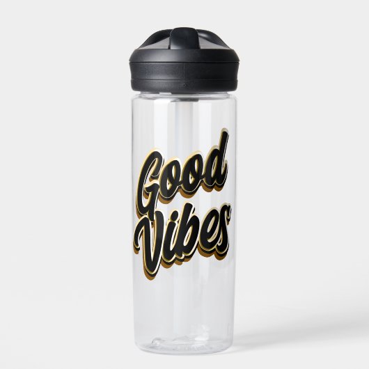 Wasserflasche Gute Vibes Trinkflasche (Vorderseite)