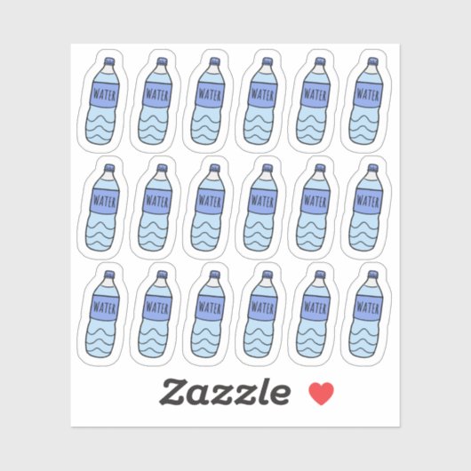 Wasserflasche Hydrate Erinnerung Self Care Tracker Aufkleber (Blatt)