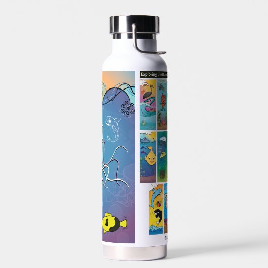 Wasserflasche - Jelly Waves - Buellton.Art Trinkflasche (Links)