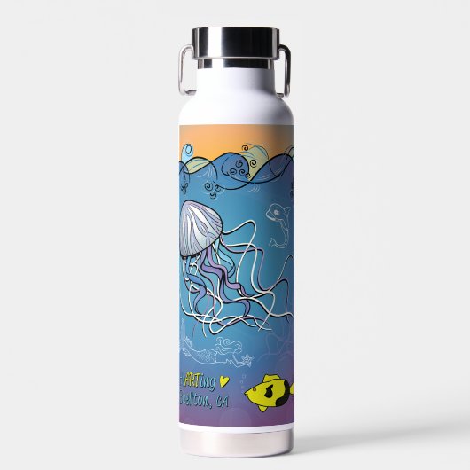 Wasserflasche - Jelly Waves - Buellton.Art Trinkflasche (Vorne)
