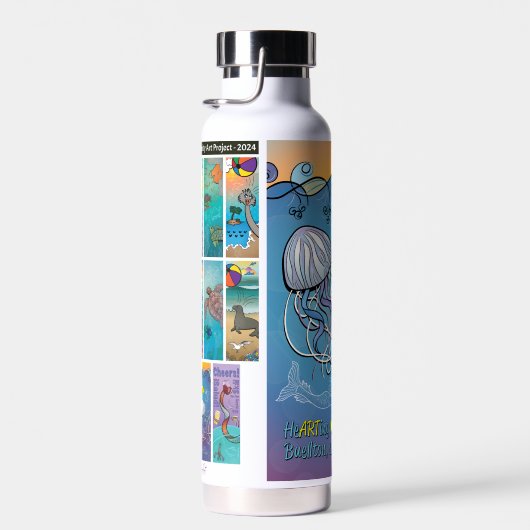 Wasserflasche - Jelly Waves - Buellton.Art Trinkflasche (Rechts)