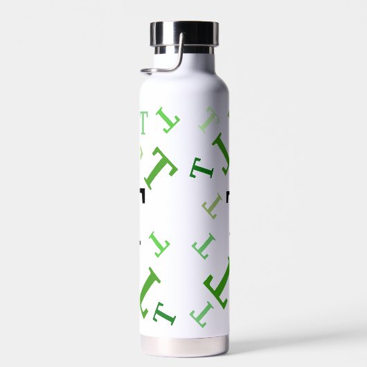 Wasserflasche - Jumbled Letters in Green Trinkflasche (Rechts)