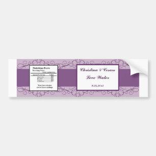 Wasserflasche Label Royal Lila Crown/Wirbel laven Autoaufkleber