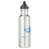 Wasserflasche - Logo des Instituts für Embracbildu Edelstahlflasche (Links)