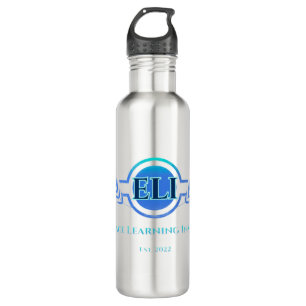 Wasserflasche - Logo des Instituts für Embracbildu Edelstahlflasche