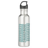 Wasserflasche: Lucky Script Edelstahlflasche (Vorderseite)